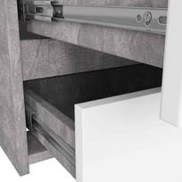komoda 100 - Komoda Akord Furniture Factory CL100 6SZ, balta/pilka, 100 cm x 35 cm x 57 cm - 4 nuotrauka
