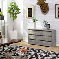 komoda 100 - Komoda Akord Furniture Factory CL100 6SZ, pilka, 100 cm x 35 cm x 57 cm - 3 nuotrauka