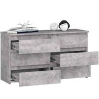 komoda 100 - Komoda Akord Furniture Factory CL100 6SZ, pilka, 100 cm x 35 cm x 57 cm - 6 nuotrauka