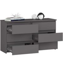 komoda akord cl100 - Komoda Akord CL100, tamsiai pilka, 100 cm x 35 cm x 57 cm - 6 nuotrauka