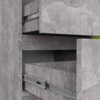 komoda akord - Komoda Akord Furniture Factory K80, pilka, 35 cm x 80.4 cm x 64.6 cm - 3 nuotrauka