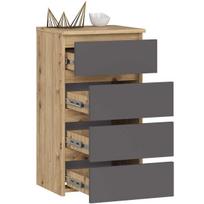 akord cl4 - Komoda Akord CL4, ąžuolo/pilka, 40 cm x 35 cm x 74 cm - 6 nuotrauka