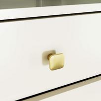 stalciai 60 cm - Komoda Akord Furniture Factory Mobi 05, aukso/balta, 37 cm x 60 cm x 89 cm - 4 nuotrauka