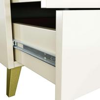 stalciai 60 cm - Komoda Akord Furniture Factory Mobi 05, aukso/balta, 37 cm x 60 cm x 89 cm - 5 nuotrauka