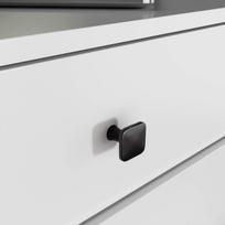 balta juoda komoda - Komoda Akord Furniture Factory Mobi K-04, balta/juoda, 37 cm x 60 cm x 73 cm - 3 nuotrauka