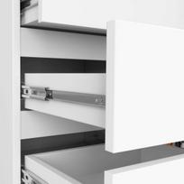 komoda akord - Komoda Akord Furniture Factory K80, balta, 35 cm x 80.4 cm x 97 cm - 3 nuotrauka
