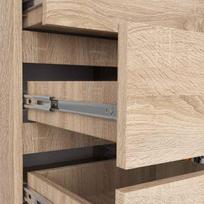 komoda akord - Komoda Akord Furniture Factory K80, rusva, 35 cm x 80.4 cm x 97 cm - 3 nuotrauka