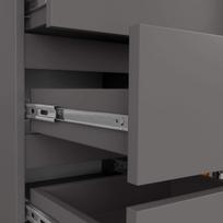 komoda akord - Komoda Akord Furniture Factory K80, grafito, 35 cm x 80.4 cm x 97 cm - 3 nuotrauka