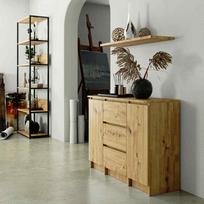 komoda akord - Komoda Akord Furniture Factory K100, ąžuolo, 101 cm x 35 cm x 76 cm - 2 nuotrauka