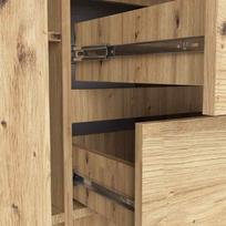 komoda akord - Komoda Akord Furniture Factory K100, ąžuolo, 101 cm x 35 cm x 76 cm - 4 nuotrauka