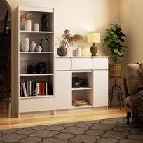 komoda akord - Komoda Akord Furniture Factory K100, balta, 101 cm x 35 cm x 98 cm - 3 nuotrauka