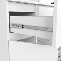 komoda akord - Komoda Akord Furniture Factory K100, balta, 101 cm x 35 cm x 98 cm - 4 nuotrauka