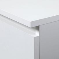 komoda akord - Komoda Akord Furniture Factory K100, balta, 101 cm x 35 cm x 98 cm - 5 nuotrauka