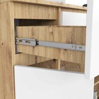 komoda akord - Komoda Akord Furniture Factory K100, ąžuolo, 101 cm x 35 cm x 98 cm - 4 nuotrauka