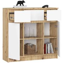 komoda akord - Komoda Akord Furniture Factory K100, ąžuolo, 101 cm x 35 cm x 98 cm - 7 nuotrauka