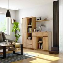 komoda akord - Komoda Akord Furniture Factory K100, ruda, 101 cm x 35 cm x 98 cm - 2 nuotrauka