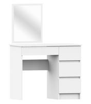 kosmetinis staliukas su stalciukais - Akord T-6/SL Kosmetinis staliukas, baltas (White), 50 cm x 90 cm x 77 cm, su veidrodžiu - 3 nuotrauka
