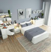 kosmetiniai staliukai - Kosmetinis staliukas NORE Queen T6/SL, baltas (White) - 3 nuotrauka
