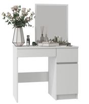ermitazas stalai - Kosmetinis staliukas Akord Furniture Factory, balta sp., 142 cm x 50 cm x 90 cm - 4 nuotrauka