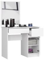 ermitazas stalai - Kosmetinis staliukas Akord Furniture Factory, balta sp., 142 cm x 50 cm x 90 cm - 8 nuotrauka