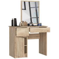 ermitazas stalai - Kosmetinis staliukas Akord Furniture Factory CLP P-2/SL, ruda sp., 142 cm x 50 cm x 90 cm - 6 nuotrauka