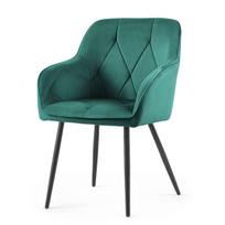 kedes valgomojo 5 - Kėdžių rinkinys Akord Diamante, blizgi, juoda sp./tamsiai žalia sp., 49.5 cm x 42.5 cm x 82.5 cm, 2 vnt. - 13 nuotrauka