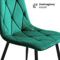 kedes valgomojo 5 - Valgomojo kėdė Akord Milo, matinė, žalia sp., 43.5 cm x 45.5 cm x 87 cm - 7 nuotrauka