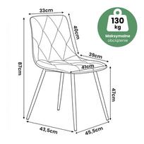 kedes valgomojo 5 - Valgomojo kėdė Akord Milo, matinė, žalia sp., 43.5 cm x 45.5 cm x 87 cm - 10 nuotrauka
