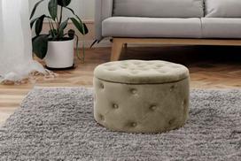 pufas daiktadeze - Pufas Akord Furniture Factory Alia, smėlinis (Beige) - 2 nuotrauka