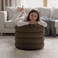 suoliukas daiktadeze - Pufas Akord Mollis, mocha (Mocha) - 3 nuotrauka