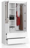 spinta su veidrodziu - Spinta Akord Furniture Factory S90, balta (White), su veidrodžiu - 6 nuotrauka