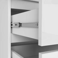 balta blizgi spinta - Spinta Akord Furniture Factory S90, balta, 50.4 cm x 90.4 cm x 180 cm - 4 nuotrauka