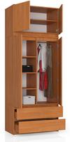 spinta akord s90 - Spinta Akord S90, ruda, 51 cm x 90 cm x 234 cm - 6 nuotrauka