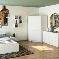 balta spinta 180 - Spinta Akord Furniture Factory S100 4D, balta (White) - 2 nuotrauka