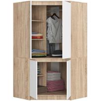 kampine spinta - Spinta Akord Furniture Factory S100, skaidri/balta/rusva, 50 cm x 100 cm x 180 cm - 4 nuotrauka