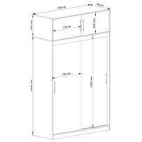 spinta 150 - Spinta Akord Mono, ruda, 60 cm x 150 cm x 200 cm - 3 nuotrauka