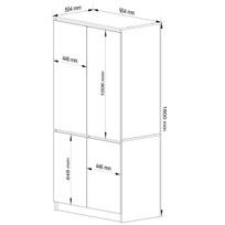 balta spinta 180 - Spinta Akord S90, balta, 50.4 cm x 90.4 cm x 180 cm - 3 nuotrauka