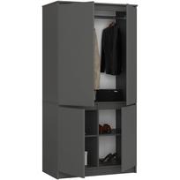 spintos - Spinta Akord Furniture Factory S90 4D CLP, grafito, 90 cm x 51 cm x 180 cm - 4 nuotrauka