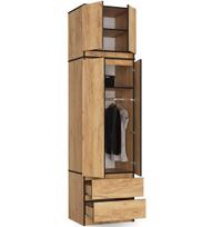 spintos spinteles - Papildoma spintos dalis Akord Furniture Factory S60 Star, ruda, 60 cm x 51 cm x 55 cm - 3 nuotrauka