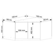 spinta skaidri - Spinta Akord S100, skaidri/rusva, 50 cm x 100 cm x 55 cm - 5 nuotrauka