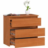 komoda akord - Naktinė spintelė-komoda NORE CL3 60 cm, šviesiai ruda - 6 nuotrauka