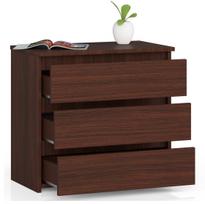 ermitazas stalai - Naktinė spintelė-komoda NORE CL3 60 cm, ruda - 6 nuotrauka
