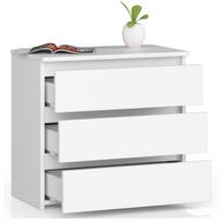 komoda akord - Naktinė spintelė-komoda NORE CL3 60 cm, blizgi balta - 6 nuotrauka