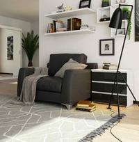 ermitazas stalai - Naktinė spintelė-komoda NORE CL3 60 cm, balta/tamsiai pilka - 3 nuotrauka