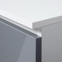 ermitazas stalai - Naktinė spintelė-komoda NORE CL3 60 cm, balta/šviesiai pilka - 5 nuotrauka
