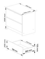 ermitazas stalai - Naktinis staliukas Akord K60, ąžuolo sp., 55 cm x 60 cm x 40 cm - 4 nuotrauka
