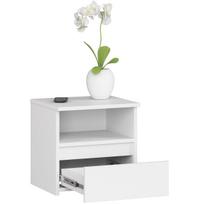 naktinis staliukas 35 x 35 - Naktinis staliukas Akord CL1, baltas (White) - 5 nuotrauka