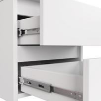 ermitazas stalai - Naktinis staliukas Akord CL3, baltas (White), 35 x 40 x 57 cm - 2 nuotrauka