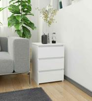ermitazas stalai - Naktinis staliukas Akord CL3, baltas (White), 35 x 40 x 57 cm - 3 nuotrauka