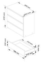 ermitazas stalai - Komoda Akord CL3, Pilka (Grey) - 5 nuotrauka